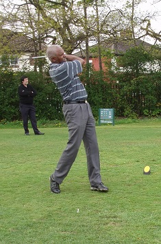 Nigel Harris driving off